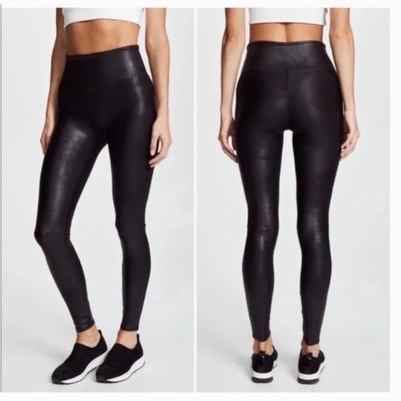 SPANX Pants - SPANX Faux Leather Leggings SZ S Small #19A